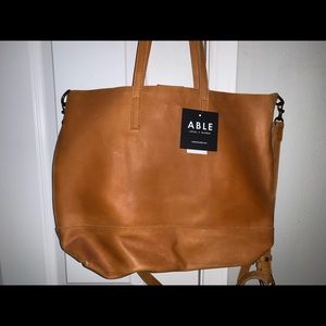 NWT: ABLE Abera crossbody leather tote bag- New!